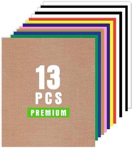 XSEINO HTV Heat Transfer Vinyl for T-Shirts 12"x10" -13Pack Perfect Iron On Vinyl for Cricut