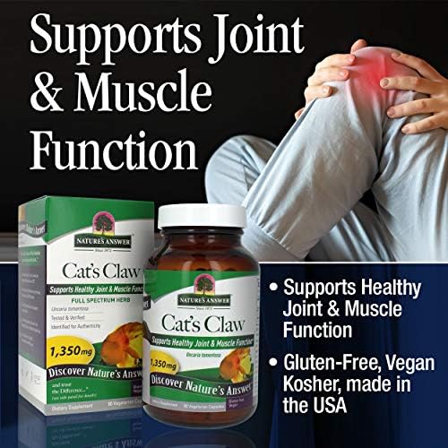 Nature's Answer Cat's Claw Inner Bark | Full Spectrum Herb | Supports Healthy Joint & Muscle Function | Gluten-Free