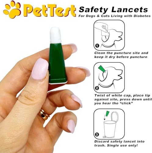 Safety Lancets for Dogs & Cats 21 Gauge, Diabetes Blood Testing