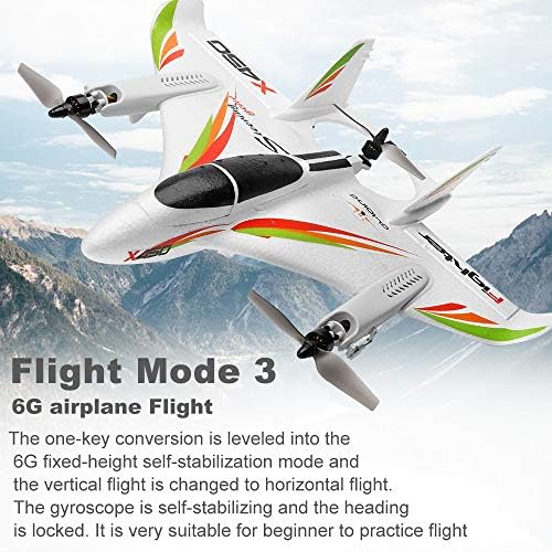 GoolRC WLtoys XK X450 RC Airplane, 2.4GHz Remote Control Airplane, 6 Channel Brushless Motor Aircraft