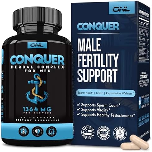 ONL Conquer Semen Volume Booster & Male Fertility Supplements, 60 Ct