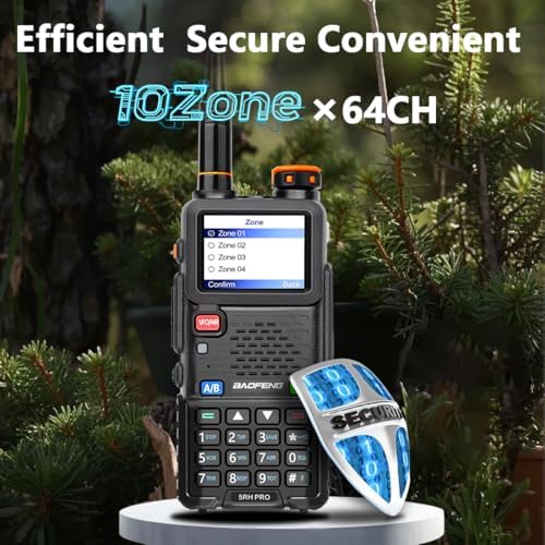 BAOFENG BF-5RH PRO GPS/APRS 10Ｗ Ham Handheld Radio, Multi-Band Long Range Two-Way Radio with 18.89'' Tactical Antenna