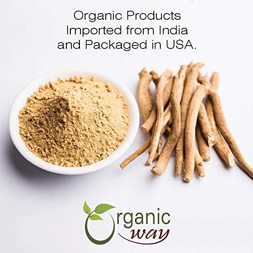 Organic Way Premium Ashwagandha Root Powder (Withania somnifera) - Organic & Kosher Certified | Vegan | Non GMO & Gluten Free | USDA Certified