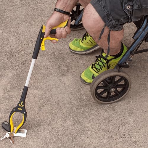 RMS 2-Pack 34 Inch and 21 Inch Grabber Reacher with Rotating Jaw | Mobility Aid Reaching Tool, Short and long options retrieve household items from floors, shelves, vehicles and tight spaces