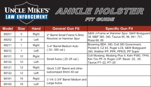 Uncle Mike's Off-Duty and Concealment Kodra Nylon Ankle Holster