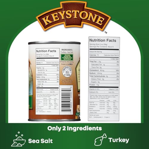 Keystone Meats All Natural Heat and Serve Ground Beef 14 Oz Fully Cooked Canned Meat Shelf Stable Emergency Survival Canned Food Ready to Eat No Preservatives Gluten Free Made in USA Pack of 2