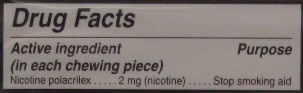 Nicotine Gum 2mg Sugar Free Coated Cinnamon Generic for Nicorette 100 Pieces per Box Pack of 2 Total 200 Pieces