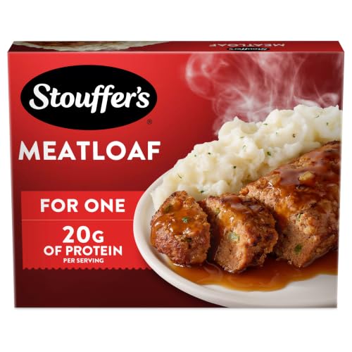 Stouffer's Classic Meatloaf, Single Serve Frozen Meal, 16 Oz | Made with beef and pork topped with homestyle beef gravy and mashed potatoes