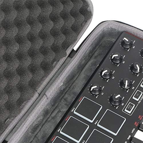 co2CREA Hard Case for Akai MPK Mini MKII/Play 25 Key Keyboard Controller | Compatible with MIDI Keyboard Controller, Travel Protective Storage Bag with Mesh Pocket & Handle