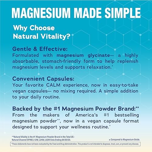 Natural Vitality Calm Magnesium Glycinate Capsules