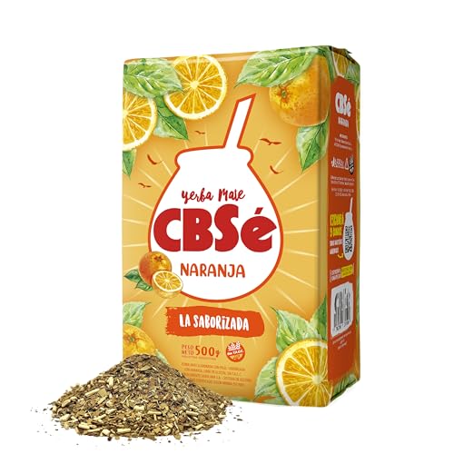 CBSé Yerba Mate Orange Flavor – Loose Leaf Yerba Mate Tea, Naturally Caffeinated, Gluten-Free - 1.1 Lbs- 500 Gr.