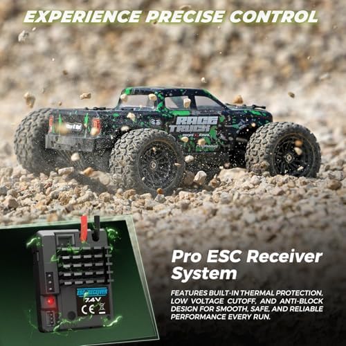 HAIBOXING 18859 1:18 Scale All Terrain RC Car, Hobby 4WD Remote Control Car | 2.4GHz Electric RC Vehicle 36 KPH High Speed 4X4 Waterproof Off-Road RC Truck with Two Rechargeable Batteries for RC Driving