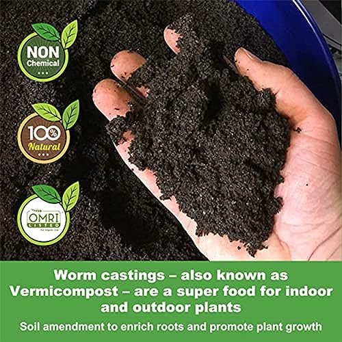 100% Organic Worm Castings 1 Gallon (approximatly 6lbs)