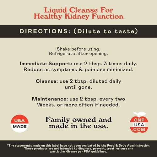 CNP | Kidney Complete Liquid 16oz - ACV, Lemon, Chanca Piedra Cleanse Aid | Kidney support liquid with apple cider vinegar, lemon and organic chanca piedra for daily cleanse and detox routines
