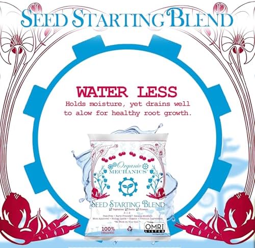 Seed Starting Potting Soil Blend, 16 Quarts – Provides Optimal Seed Germination with Coconut Coir, Aged Pine Bark, Rice Hulls, and Worm Castings – Peat-Free & Eco-Friendly