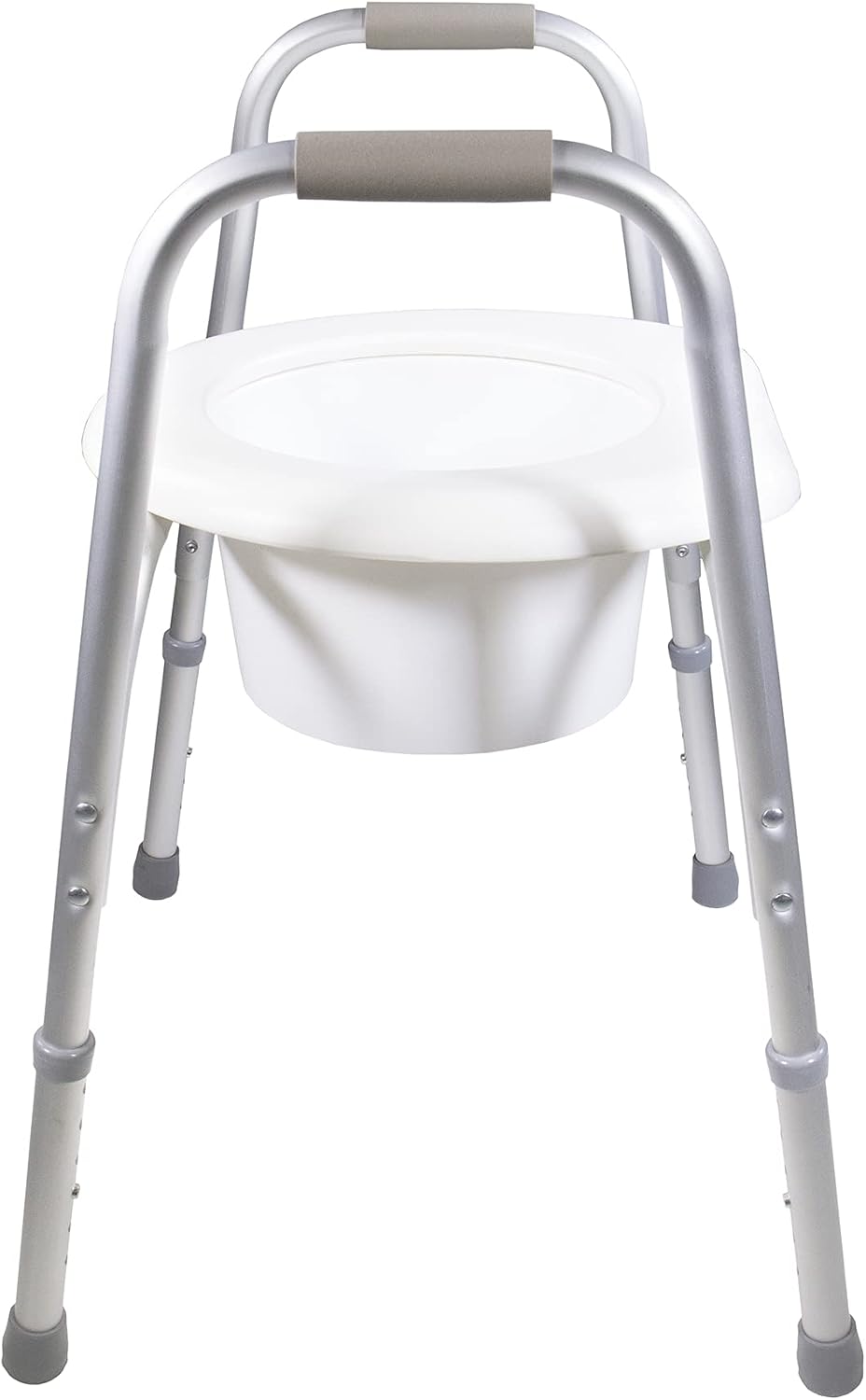 PCP Raised Toilet Seat and Safety Frame, Pre-Assembled Tool Free, Secure Adjustable Height, Made in USA, Regular