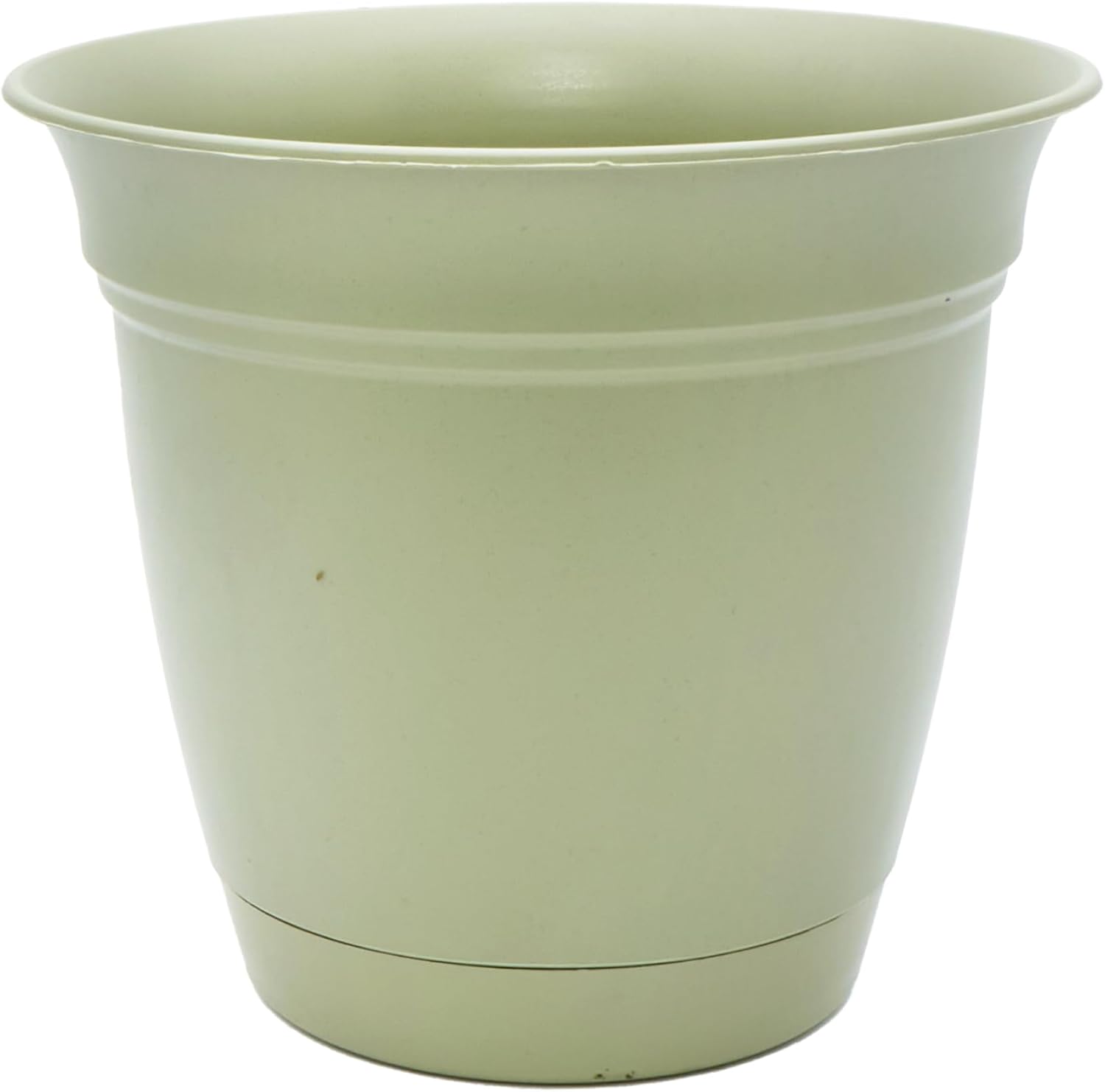 The HC Companies Eclipse Round Planter with Saucer - Outdoor & Indoor Plant Pot with Drainage Holes - Lightweight