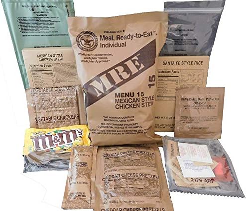MREs (Meals Ready-to-Eat) Genuine U.S. Military Surplus (1 Pack) Assorted Flavor | Ready-to-Eat Shelf-Stable Meal | Genuine Military Surplus | Long