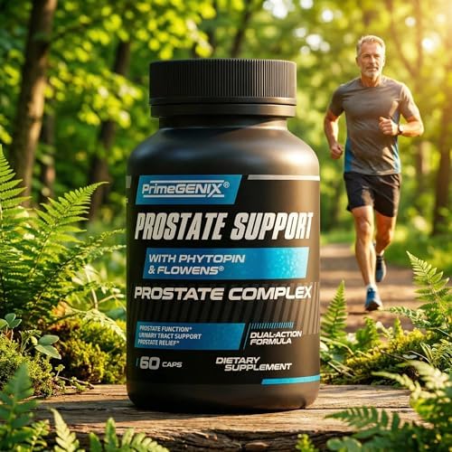 PrimeGENIX - Prostate Health Supplements for Men - Saw Palmetto, Pygeum Africanum, & Zinc - Hormonal & Prostate Support 60 Capsules