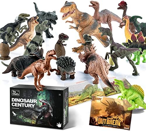 20 Packs Dinosaur Toys for Kids, Toy for 3 4 5 6 7 8 9 10+ Year Old Boys | Toddler Toy, Plastic Dinosaur Figures with Educational Book
