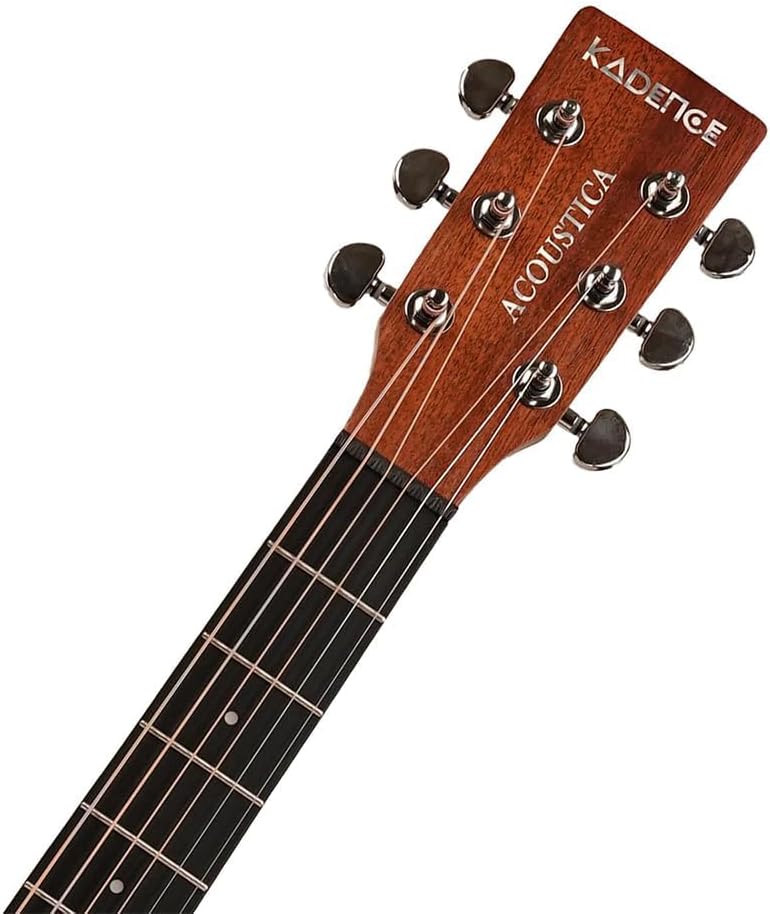Kadence A06EQ-N-SC Acoustica 40" Electro Acoustic Guitar | Grand Auditorium Cutaway | Ash Wood | Built-in Pickup + 2 Band EQ | Includes Bag, Capo