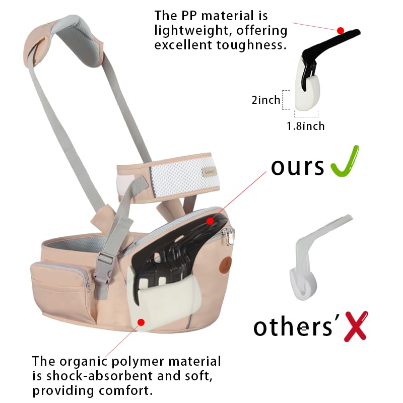 Baby Hip Seat Carrier Baby Waist Stool for Child Infant Toddler with Adjustable Strap Buckle Pocket Soft Inner Huge Storage (Dark Grey)