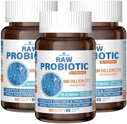 Probiotics for Women and Men, Probiotic + Prebiotic Enzyme Formula for Gut