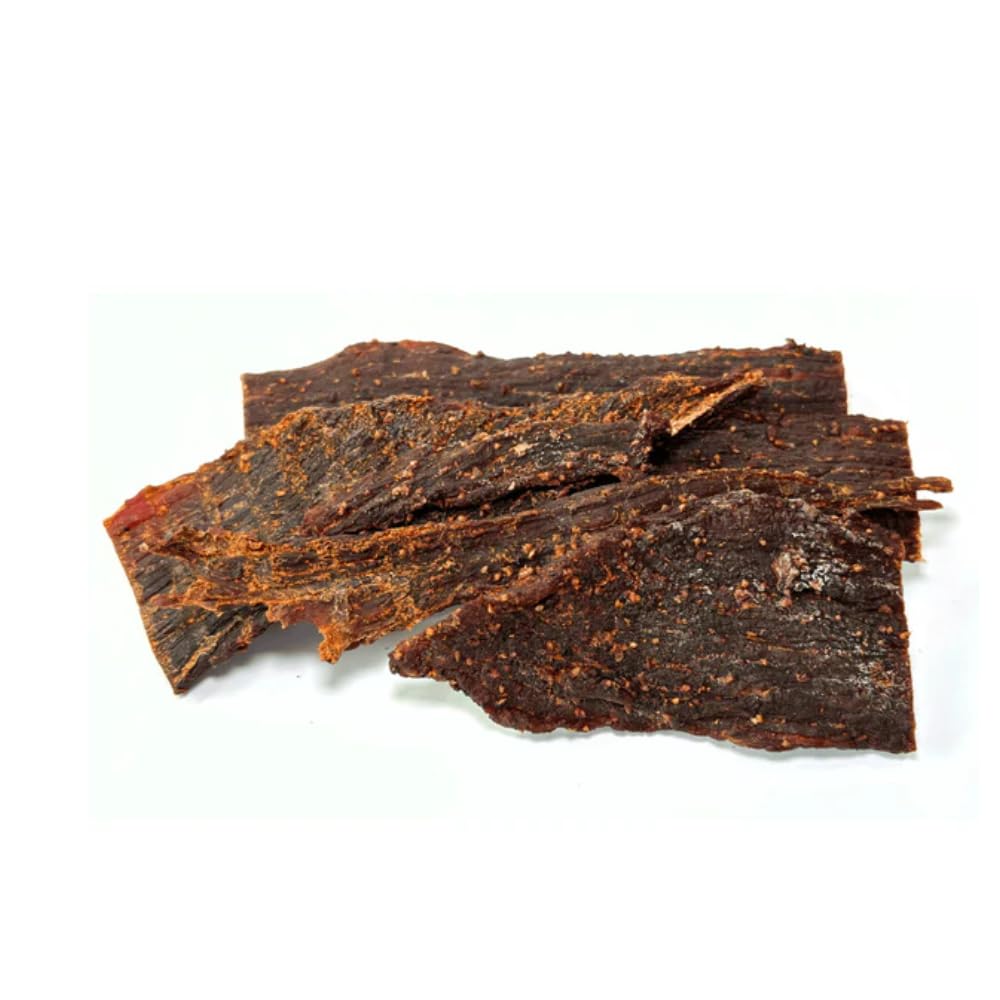 Old Fashioned Hickory Beef Jerky - No Frills Tough and Old Style Dry Beef Jerky - All Natural, Gluten Free, No Added Preservatives and No Added MSG, Healthy Protein Snacks, 2 oz (Pack of 3)