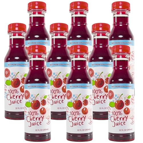 Cherry Bay Orchards Montmorency Tart Cherry Juice - 12oz Ready to Drink Bottle - 100% Domestic, All Natural Ingredients, No Added Sugar, Gluten-Free