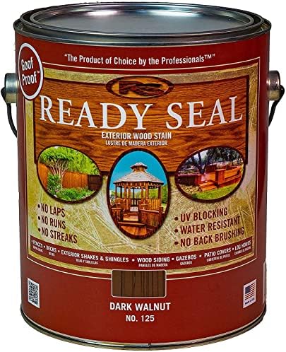 Ready Seal Stain & Sealer for Wood, Outdoor Deck and Fence - All-in-One Exterior Wood Stain and Waterproofing Sealant – Easy to Apply, No Back Brushing Needed, with UV Protection - 1 Gallon, Pecan