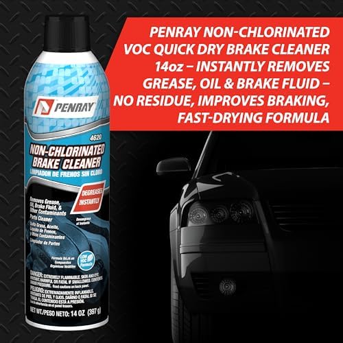Penray 4620-12PK Non-Chlorinated Brake Cleaner - 14-Ounce Aerosol Can, Case of 12