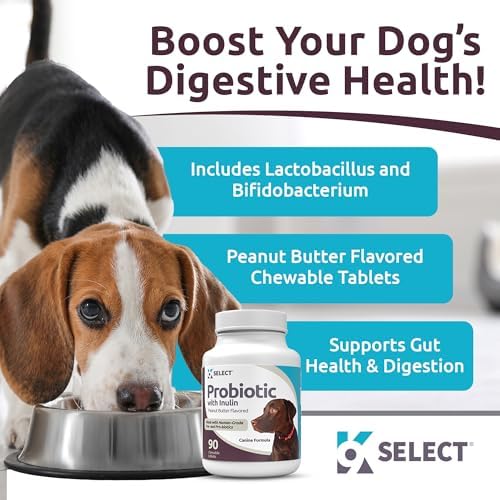 K9 Select Pet Probiotics for Dogs with Inulin – Dog probiotics for Digestive Health & Gut Support with Digestive Enzymes for Dogs