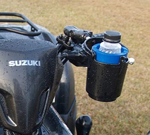 RAM Mounts Motorcycle Level Cup Holder with U-Bolt Handlebar Mount | Self-leveling cup holder with B Size 1" ball for motorcycles, ATVs and boat rails