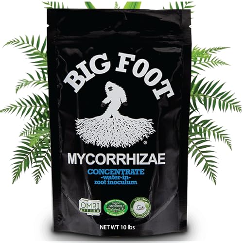 Big Foot Mycorrhizae for Plants, Potted Plants and Gardens - Concentrate Fully Dissolves in Water, Year Round Organic Fertilizer for Root Growth and Healthy Soil - 32 Ounces of Mycorrhizal Inoculant
