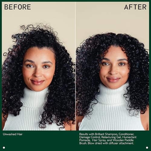 Aveda Brilliant Medium Hold Hair Spray | Non-Aerosol Spray | Anti-Humidity | Adds Shine | for All Hair Types | Jasmine, Rose, Clove Aroma | 8.5 Fl Oz