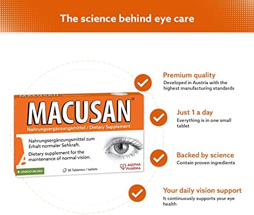Dry Eye Tablets for Age-Related Eye Health Problems | Eye Vitamin & Mineral Supplement with Lutein, Zeaxanthin