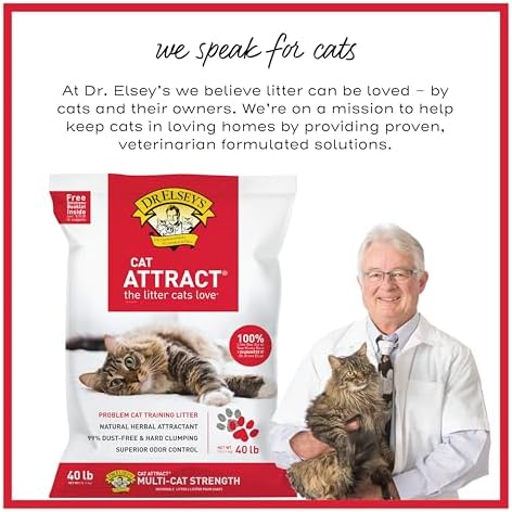Dr. Elsey's Cat Attract Clumping Clay Cat Litter 40 lb. Bag