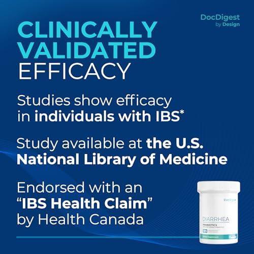 IBS Anti Diarrhea Probiotic for Diarrhea Relief and IBS-D - Clinically Studied Antidiarrheal Pills for Long-Term Comfort - Diarrhea Medication for