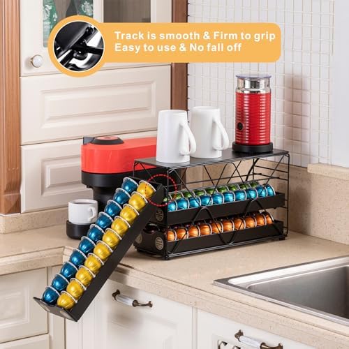 FlagShip Nespresso Vertuo Pod Holder 60 Large Pods Capacity 3 Tier