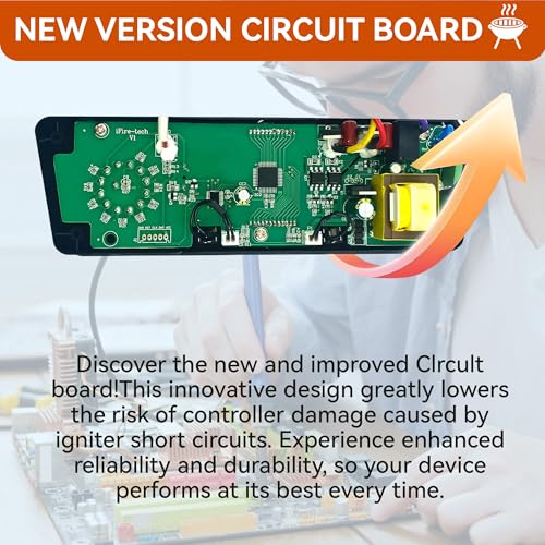 Digital Trapezoid Grill Controller Kit Thermostat Controller Board Replacement Parts Compatible with Pit Boss Vertical Pellet Smoker Copperhead