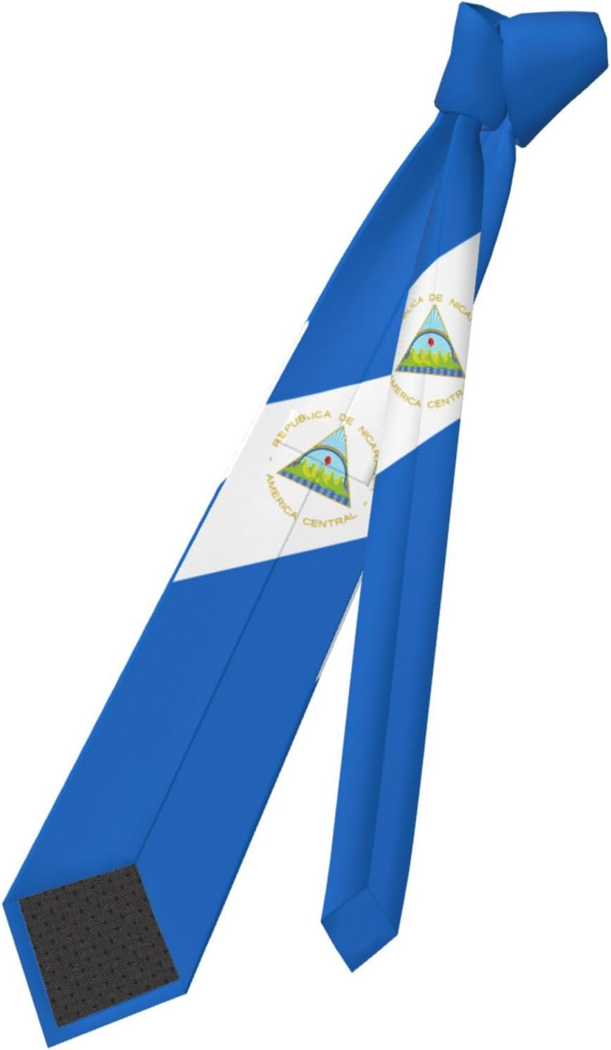 National Flags Tie Comfortable Soft Novelty Necktie Unisex for Weddings Party Birthday Gift