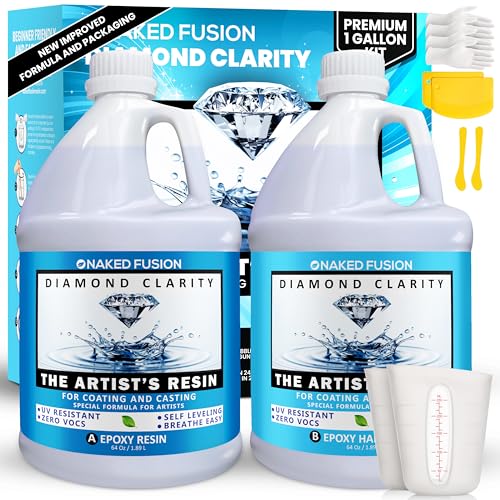 Epoxy Resin Art Resin Crystal Clear Formula -2 Gallon Kit -The Artist's Resin for Coating, Casting, Resin Art, Geodes, Tabletop, Bar Top