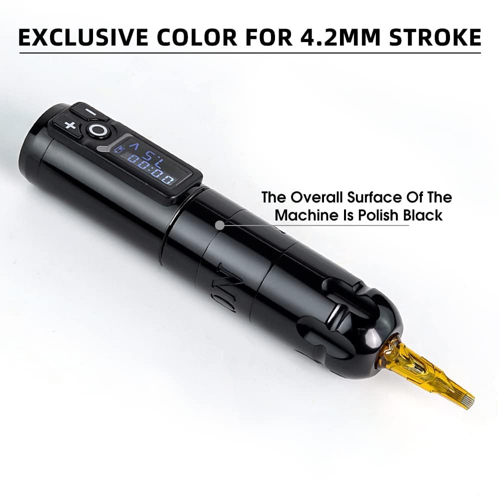 Ambition Soldier Rotary Battery Pen Tattoo Cartridge Machine with 2400mAh Power Japan Coreless Motor Digital LED Display Tattoo Equipment Supply for