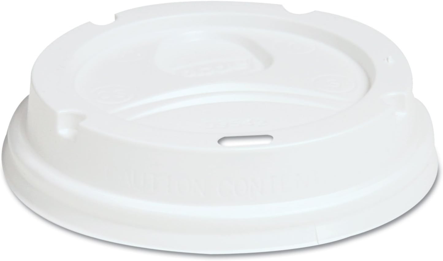 SOLO Cup White Traveler Drink-Thru Lid. Fits 10 Ounce Squat and 12, 16, 20 and 24 Ounce Solo Brand Hot Beverage Cups. 100 Pack