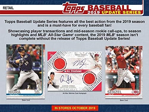 2019 Topps Update Baseball Blaster Box (7 Packs/14 Cards: 1 Hit, 5 Inserts)