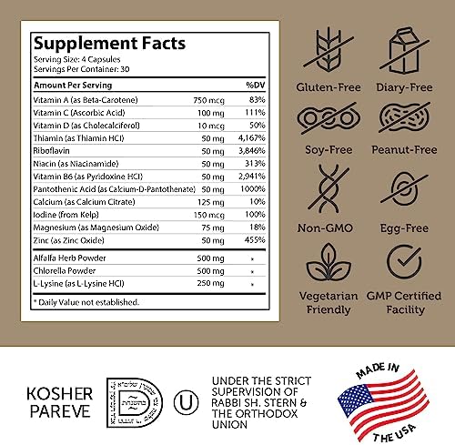 Zahler - Height Factor Healthy Growth Support Vitamin & Mineral Capsules (120 Count) - Kosher Height & Growth Supplement for Kids
