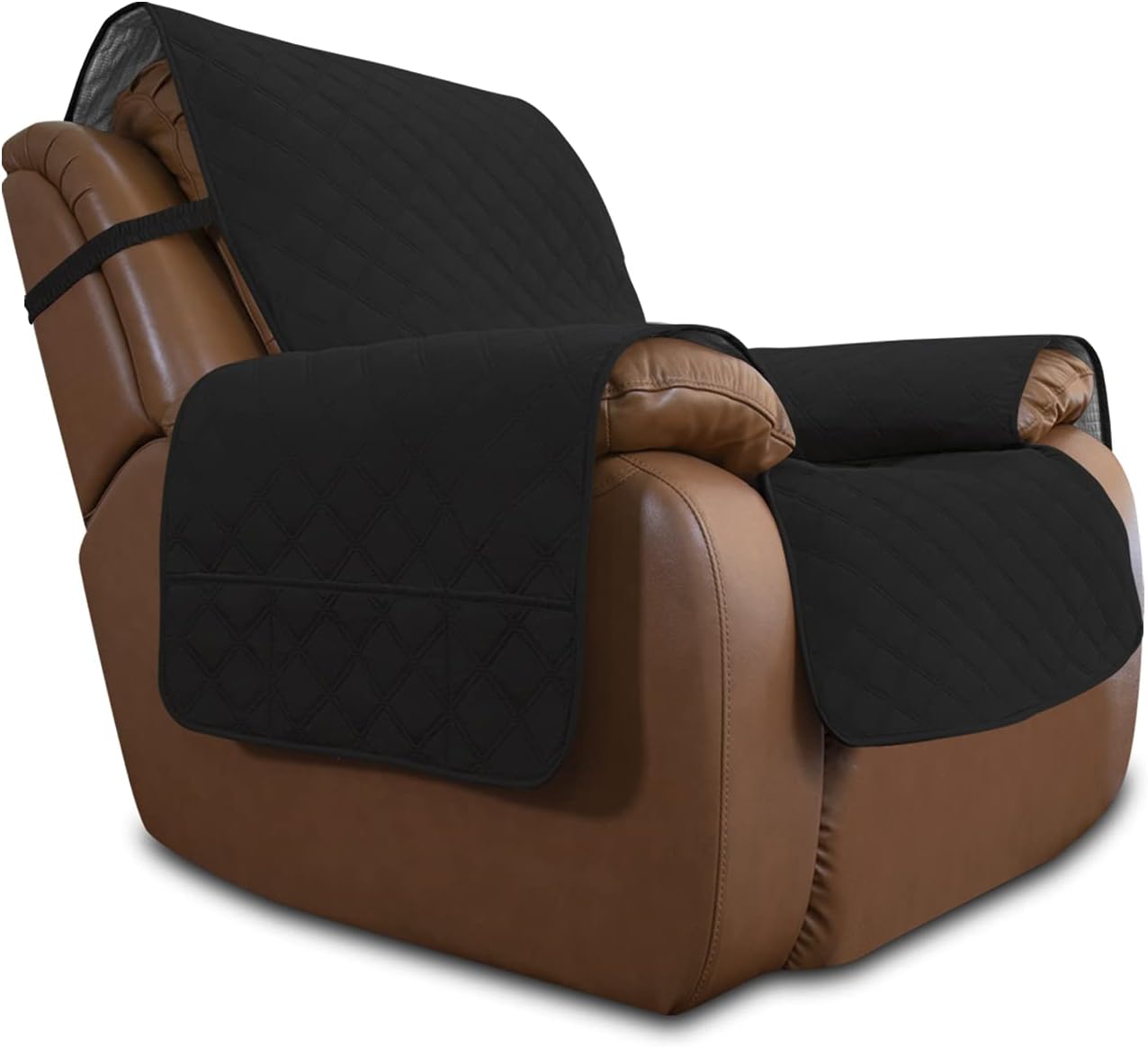 Easy-Going Waterproof Non-Slip Couch Cover, Small Recliner, Chocolate