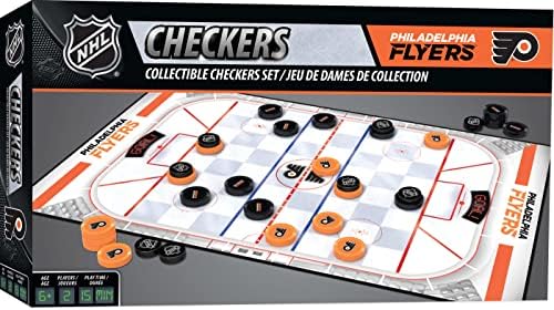 MasterPieces Officially licensed NHL League-NHL Checkers Board Game for Families and Kids ages 6 and Up
