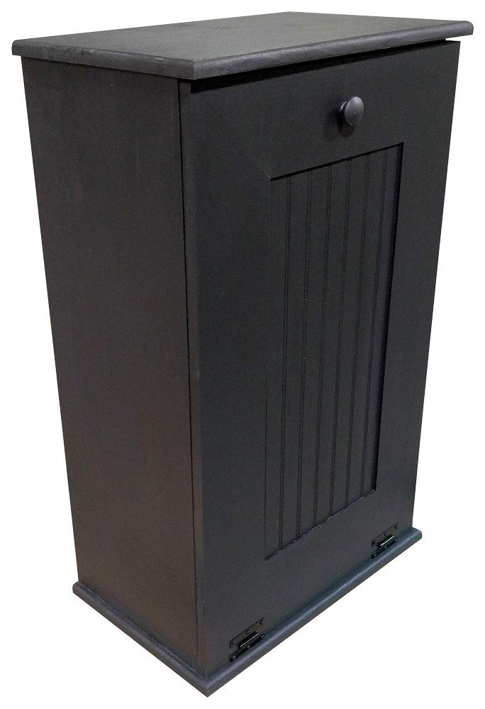 Sawdust City Tilt-Out Wooden Trash Bin Holder (Old - Black)