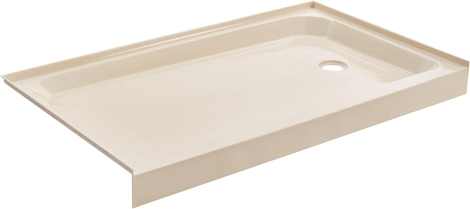 Voltaire 60" x 32" Single-Threshold, Right-Hand Drain, Shower Base in Gray